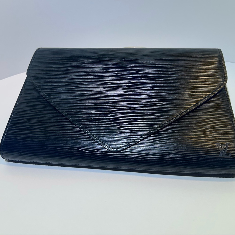 Louis Vuitton Black Textured Clutch Epi Leather Purse - Picture 10 of 10